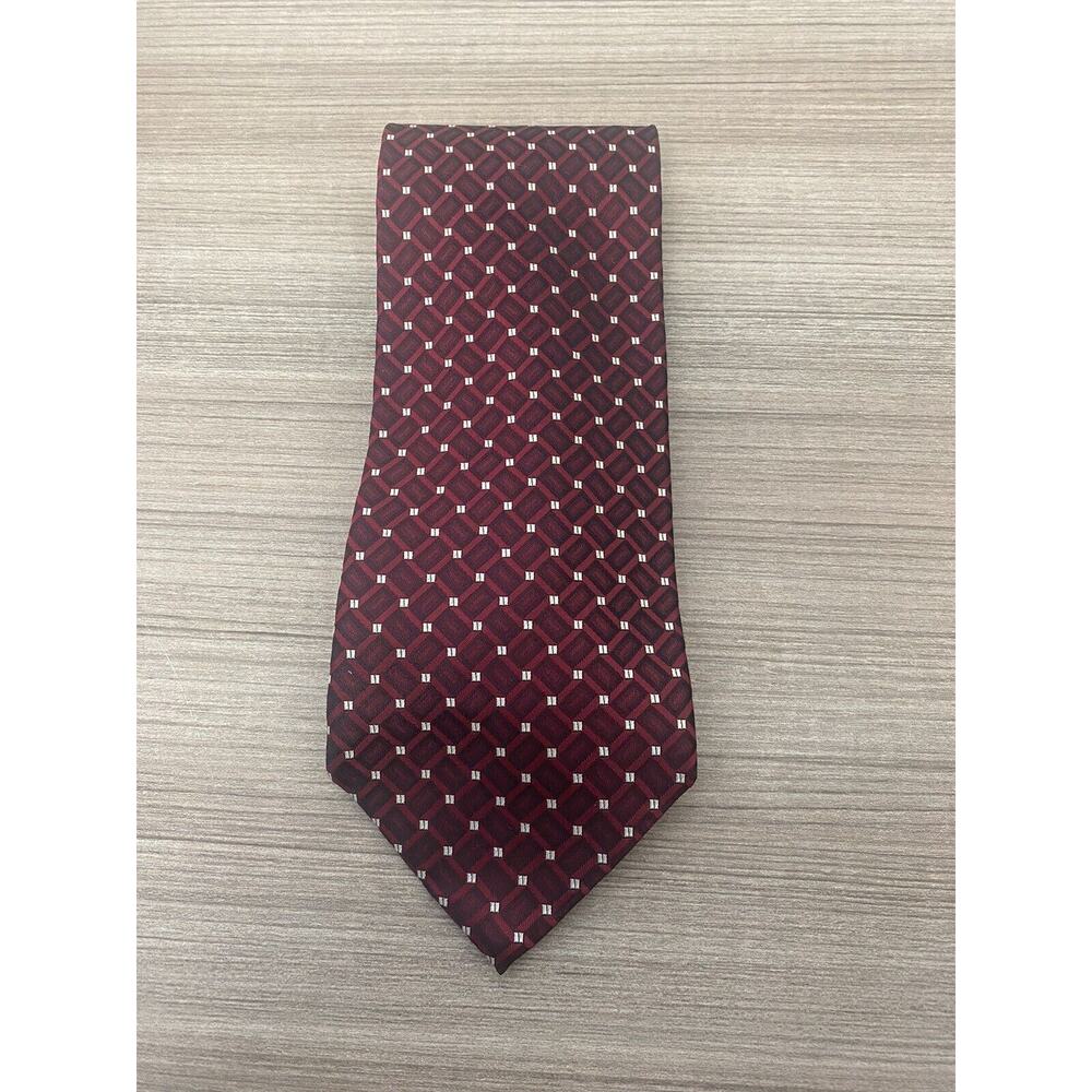 Repp Ltd Men’s Formal Burgundy Multicolor Neck Tie 100% Silk Handmade # 3801